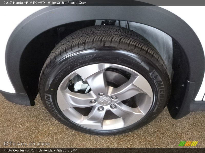 White Orchid Pearl / Gray 2017 Honda HR-V EX AWD