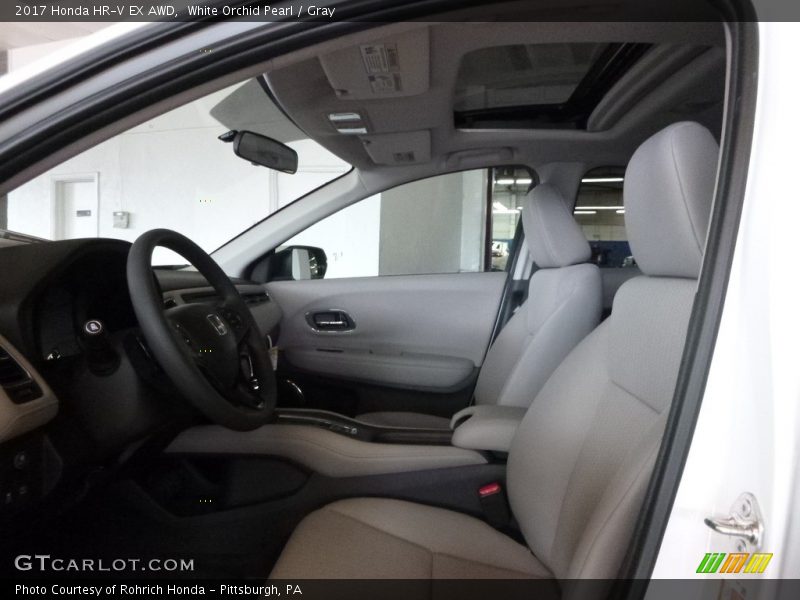 White Orchid Pearl / Gray 2017 Honda HR-V EX AWD