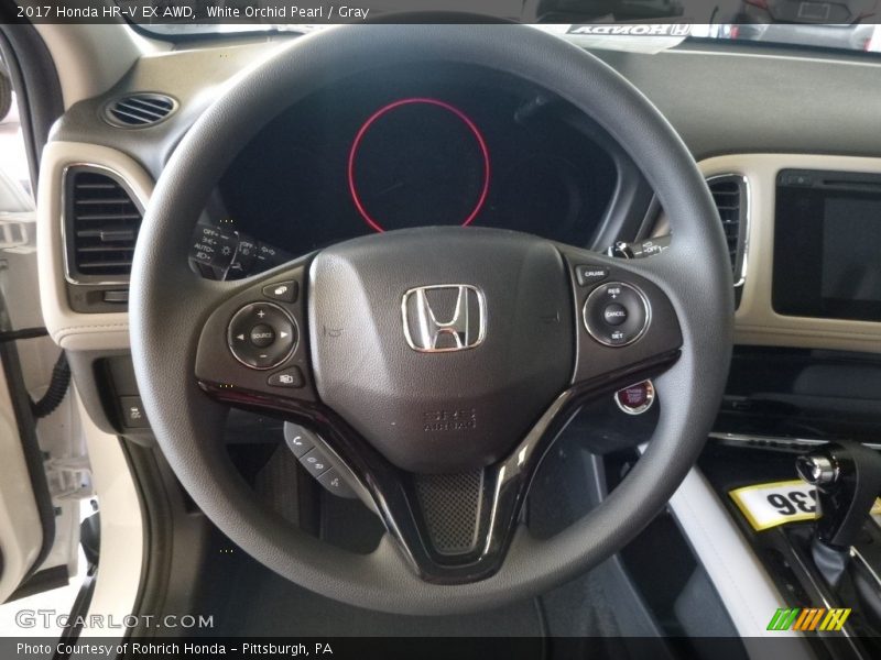 White Orchid Pearl / Gray 2017 Honda HR-V EX AWD