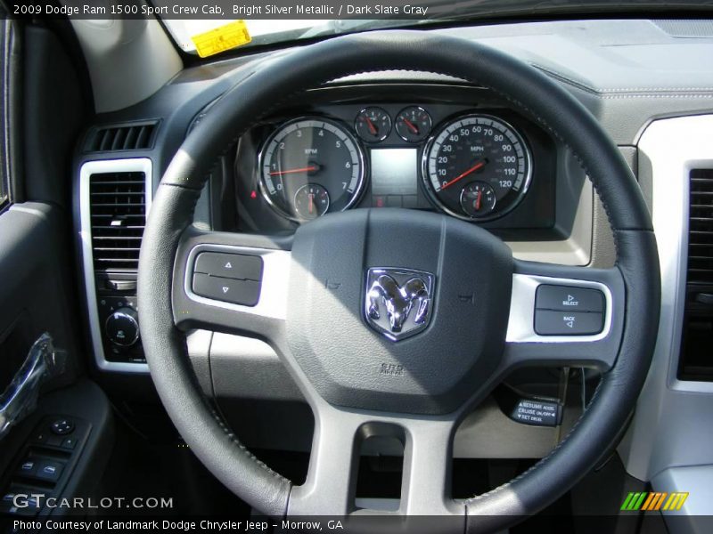Bright Silver Metallic / Dark Slate Gray 2009 Dodge Ram 1500 Sport Crew Cab
