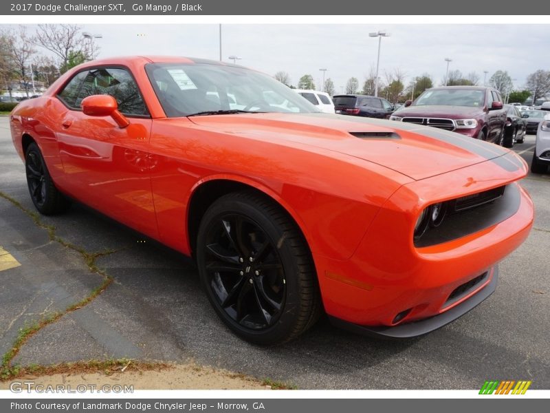 Go Mango / Black 2017 Dodge Challenger SXT