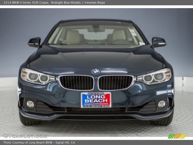 Midnight Blue Metallic / Venetian Beige 2014 BMW 4 Series 428i Coupe