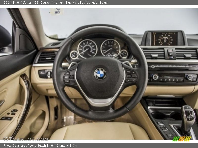Midnight Blue Metallic / Venetian Beige 2014 BMW 4 Series 428i Coupe
