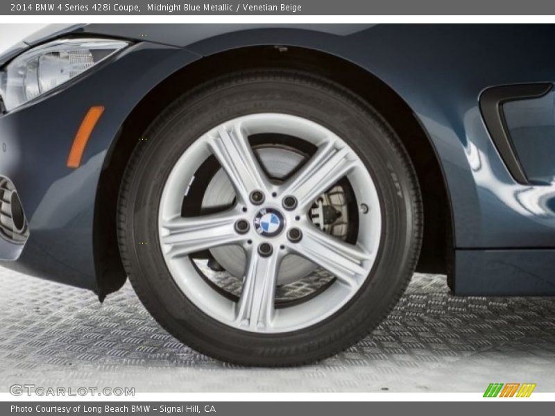 Midnight Blue Metallic / Venetian Beige 2014 BMW 4 Series 428i Coupe