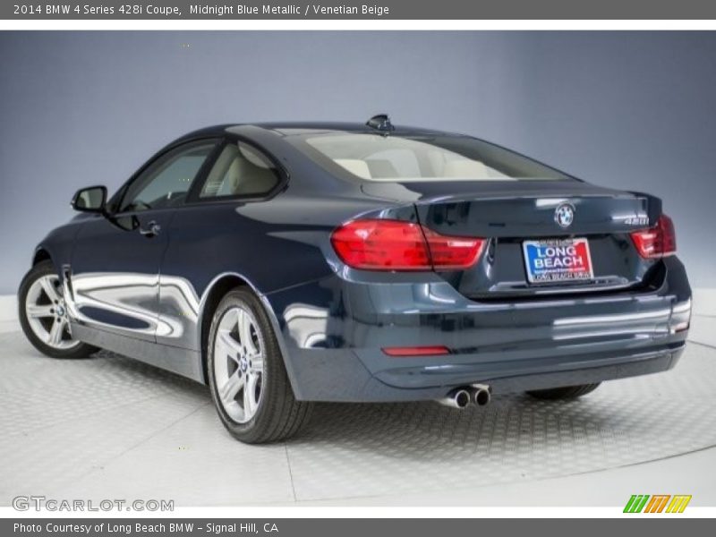 Midnight Blue Metallic / Venetian Beige 2014 BMW 4 Series 428i Coupe