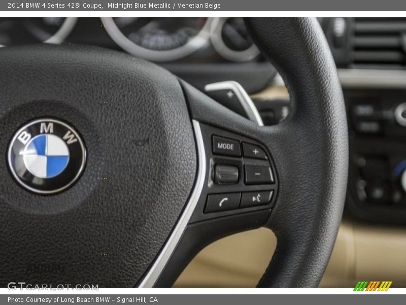 Midnight Blue Metallic / Venetian Beige 2014 BMW 4 Series 428i Coupe