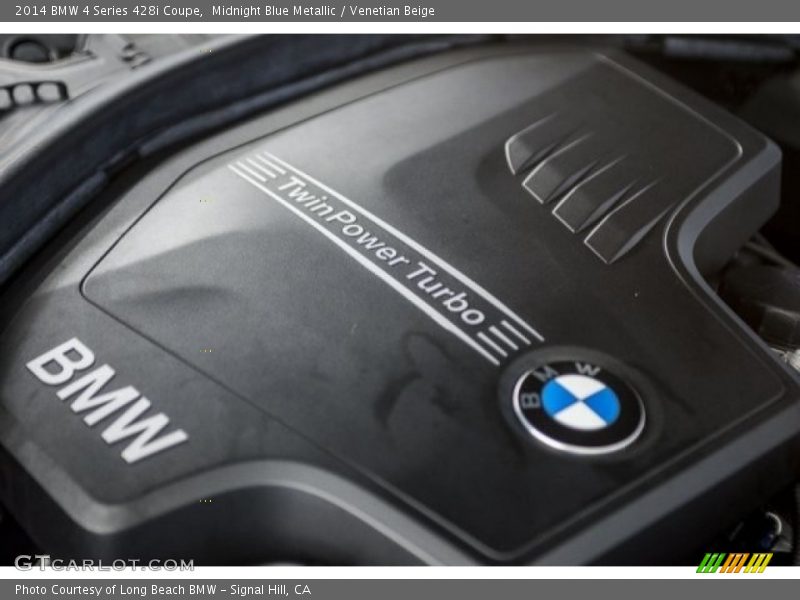 Midnight Blue Metallic / Venetian Beige 2014 BMW 4 Series 428i Coupe