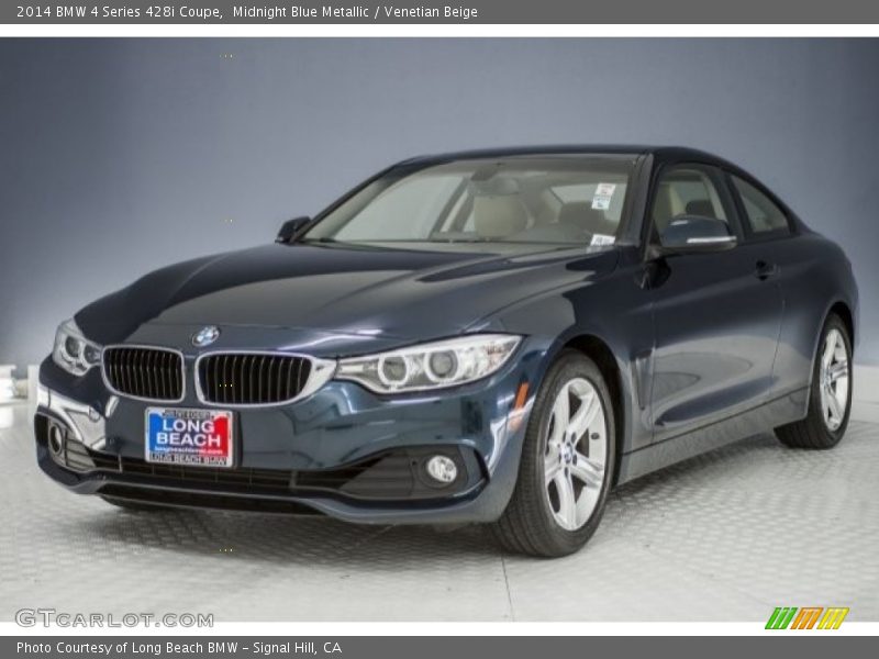 Midnight Blue Metallic / Venetian Beige 2014 BMW 4 Series 428i Coupe