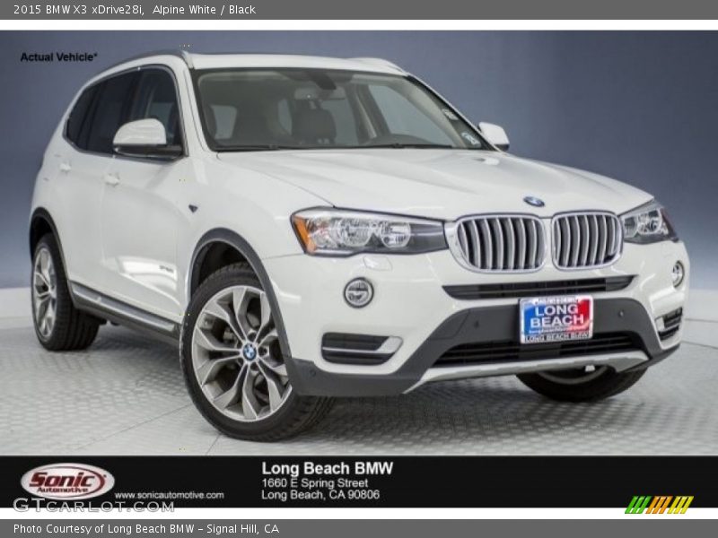 Alpine White / Black 2015 BMW X3 xDrive28i