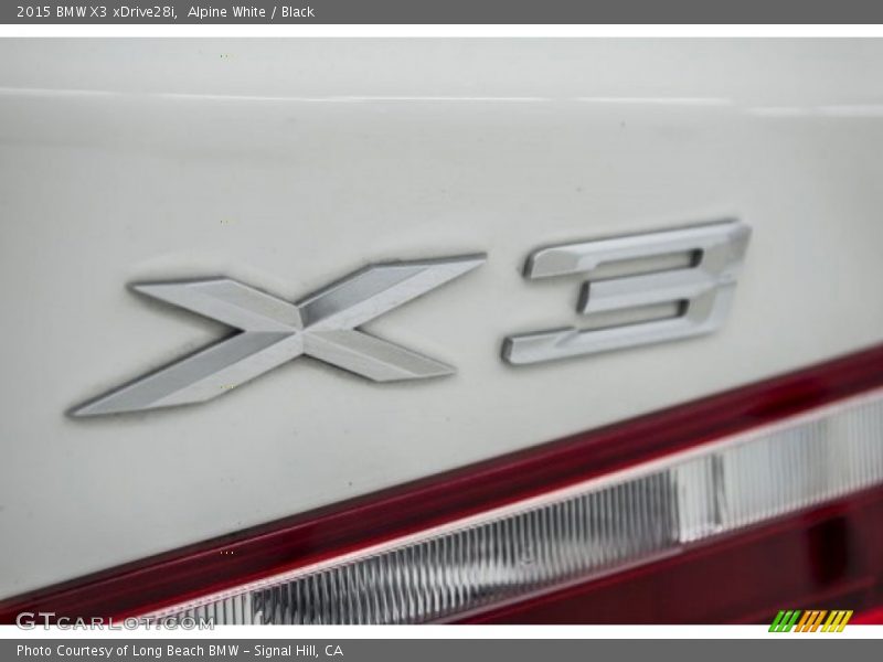 Alpine White / Black 2015 BMW X3 xDrive28i