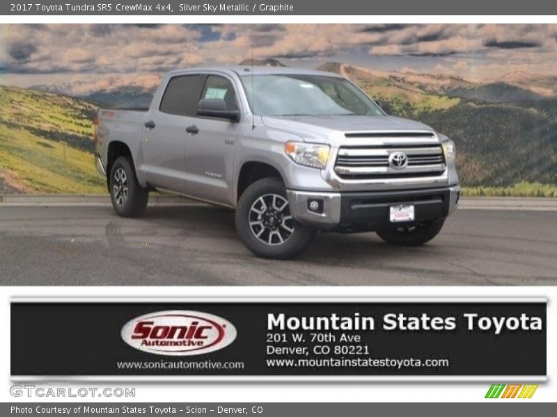 Silver Sky Metallic / Graphite 2017 Toyota Tundra SR5 CrewMax 4x4