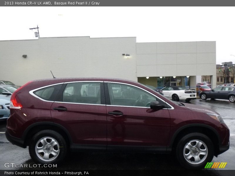 Basque Red Pearl II / Gray 2013 Honda CR-V LX AWD