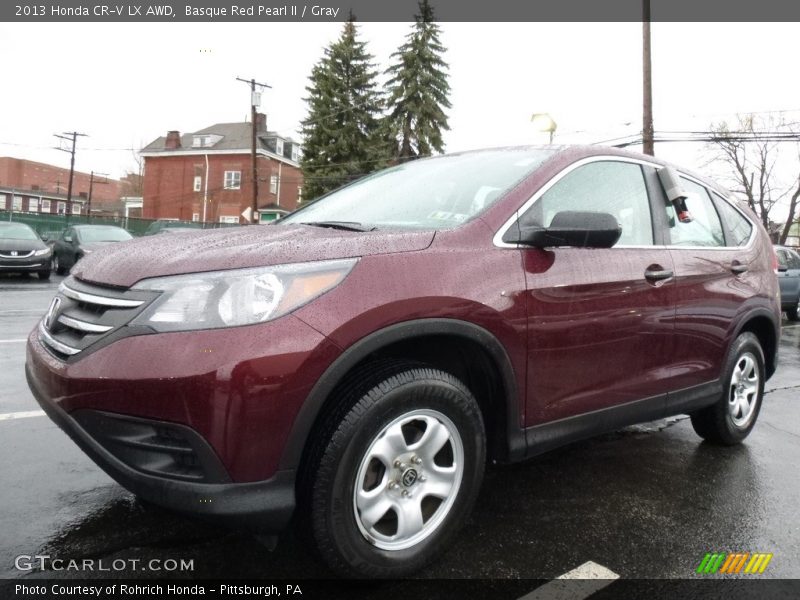 Basque Red Pearl II / Gray 2013 Honda CR-V LX AWD