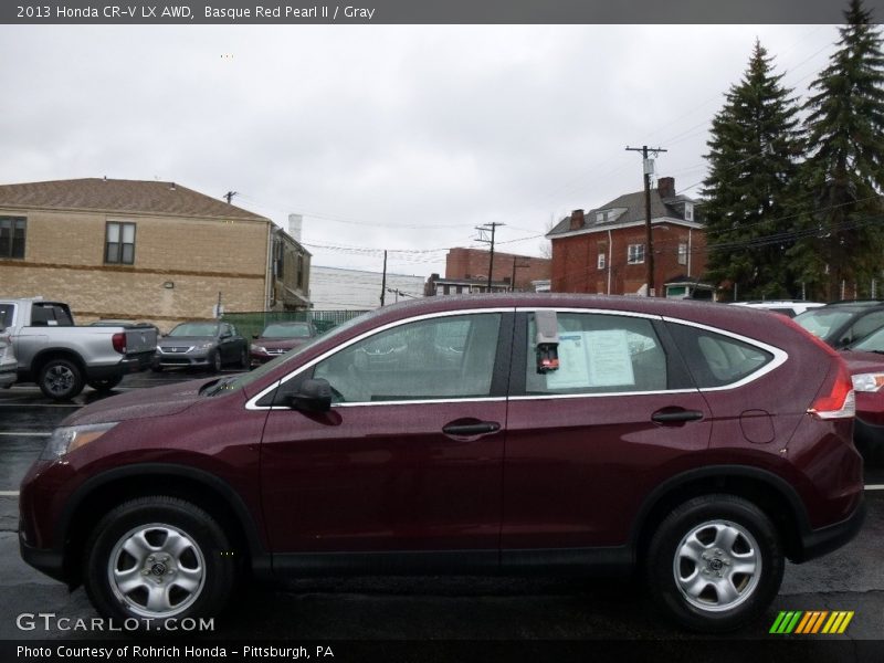 Basque Red Pearl II / Gray 2013 Honda CR-V LX AWD