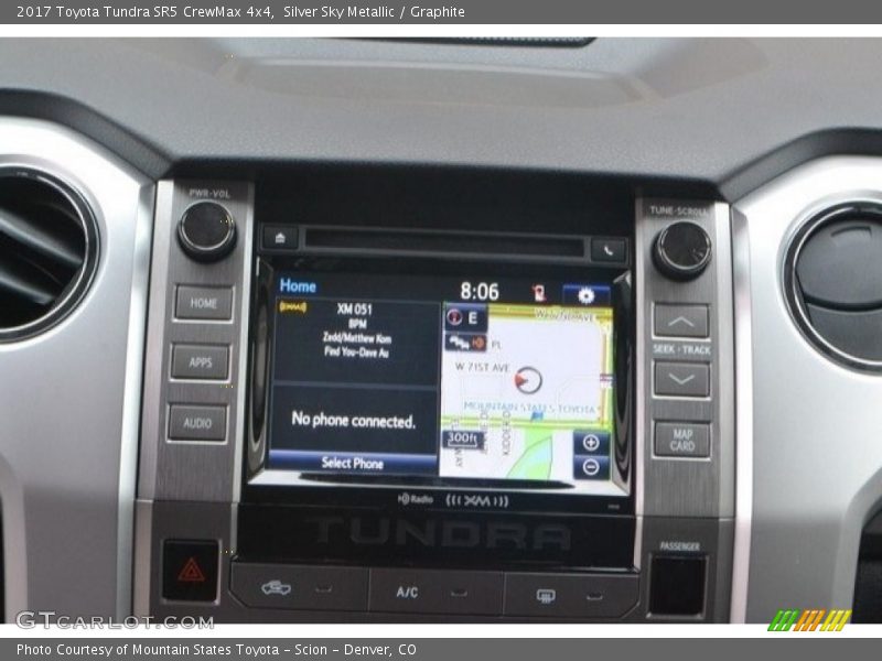 Silver Sky Metallic / Graphite 2017 Toyota Tundra SR5 CrewMax 4x4
