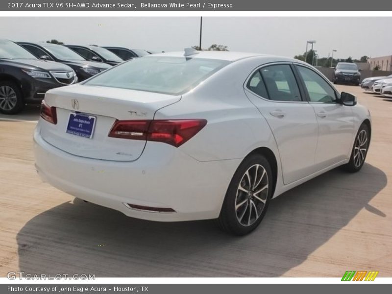 Bellanova White Pearl / Espresso 2017 Acura TLX V6 SH-AWD Advance Sedan