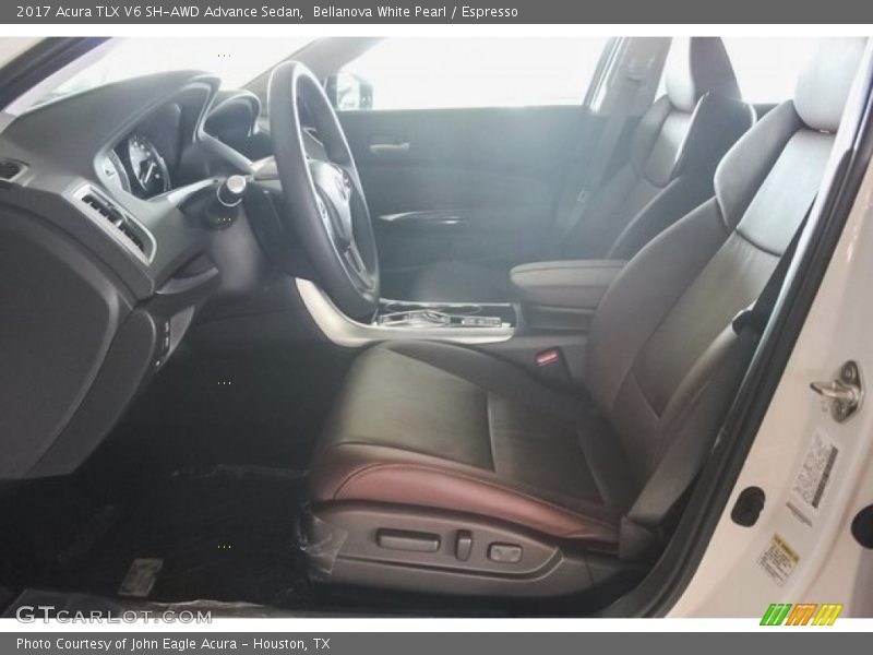 Bellanova White Pearl / Espresso 2017 Acura TLX V6 SH-AWD Advance Sedan