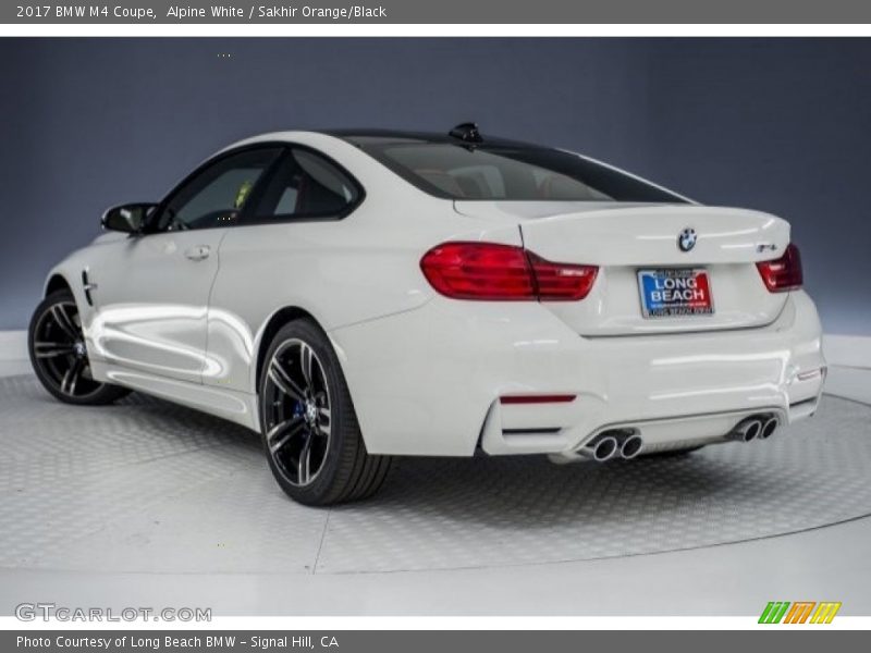 Alpine White / Sakhir Orange/Black 2017 BMW M4 Coupe