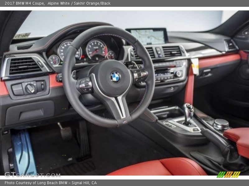 Alpine White / Sakhir Orange/Black 2017 BMW M4 Coupe