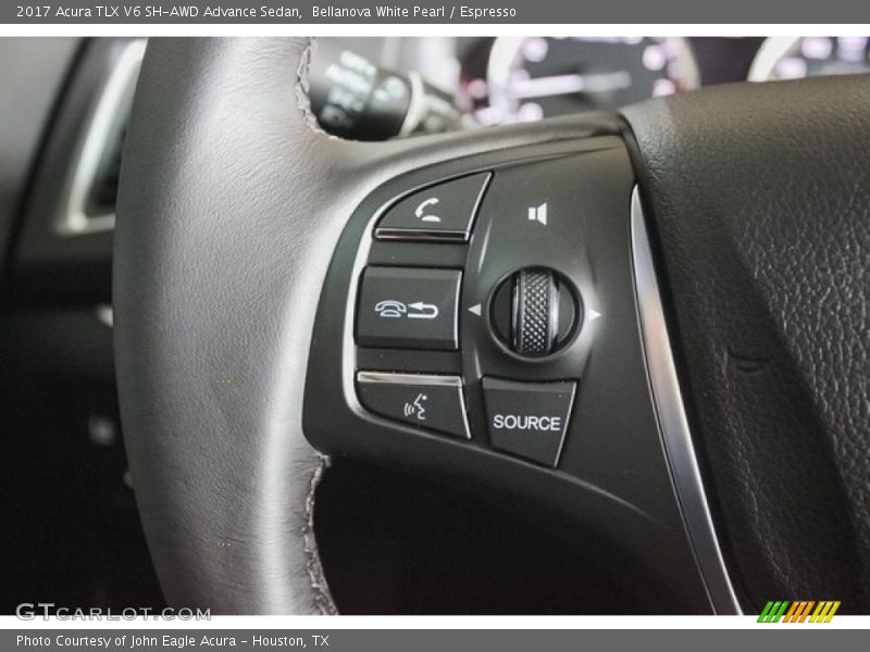 Bellanova White Pearl / Espresso 2017 Acura TLX V6 SH-AWD Advance Sedan