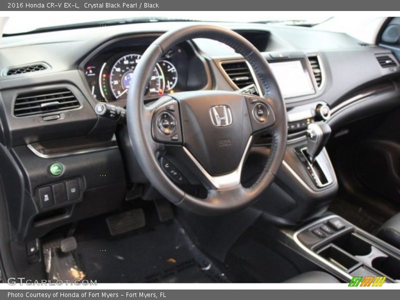 Crystal Black Pearl / Black 2016 Honda CR-V EX-L
