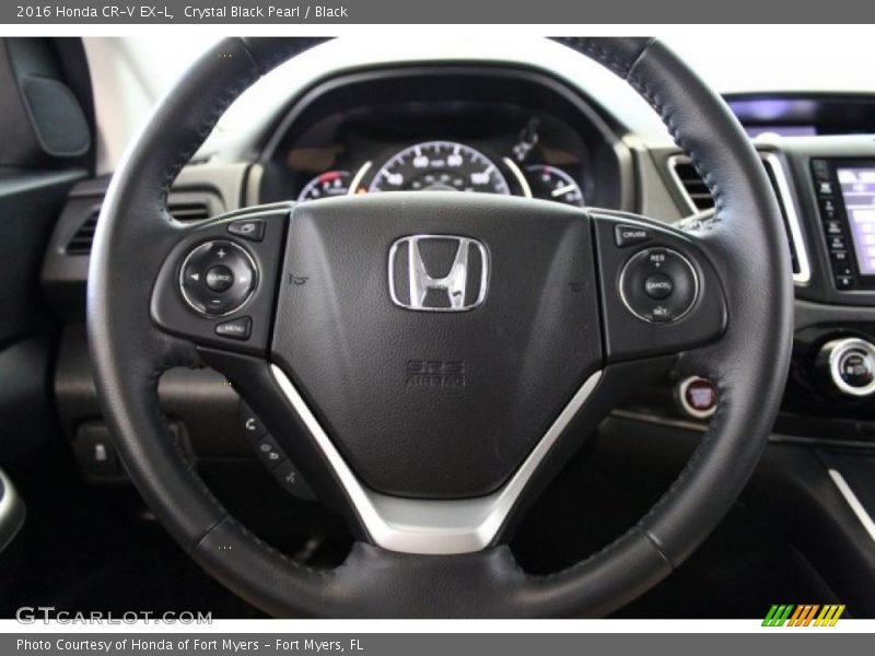 Crystal Black Pearl / Black 2016 Honda CR-V EX-L