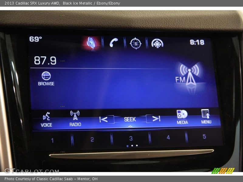 Black Ice Metallic / Ebony/Ebony 2013 Cadillac SRX Luxury AWD