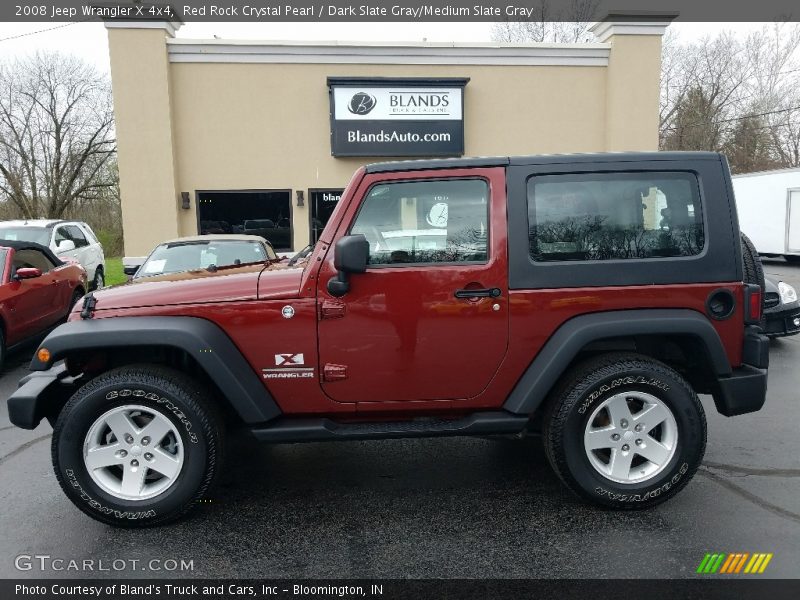 Red Rock Crystal Pearl / Dark Slate Gray/Medium Slate Gray 2008 Jeep Wrangler X 4x4