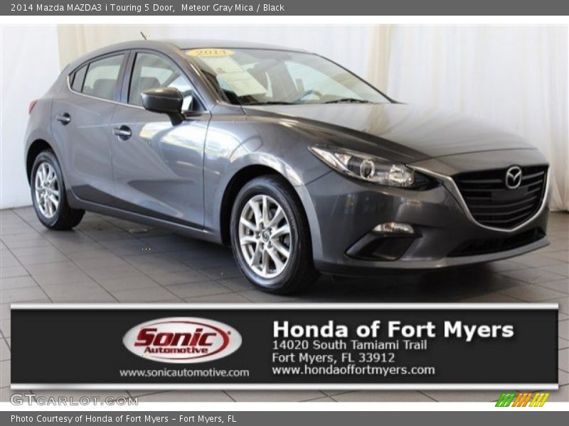Meteor Gray Mica / Black 2014 Mazda MAZDA3 i Touring 5 Door