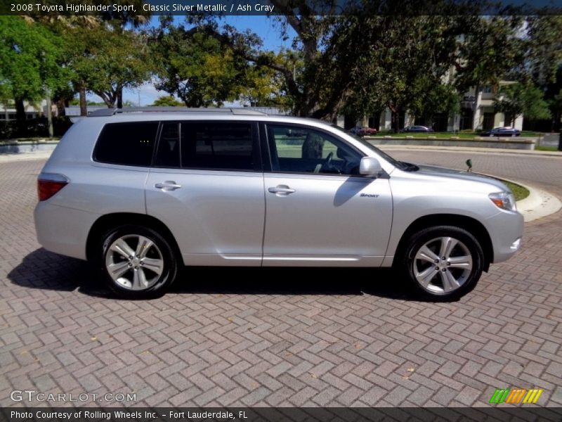 Classic Silver Metallic / Ash Gray 2008 Toyota Highlander Sport