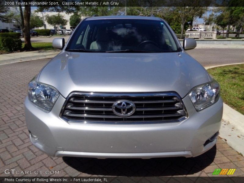 Classic Silver Metallic / Ash Gray 2008 Toyota Highlander Sport