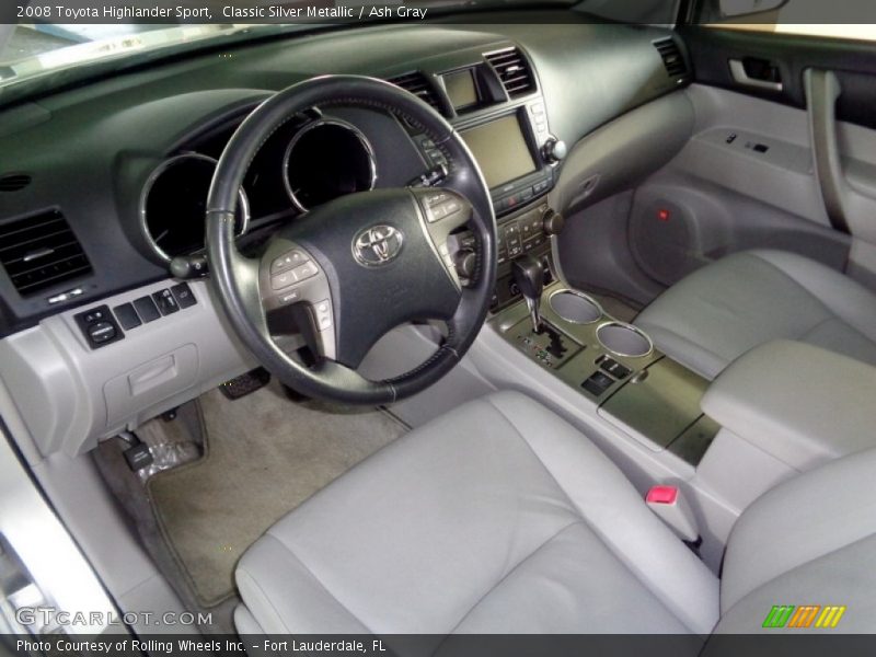  2008 Highlander Sport Ash Gray Interior