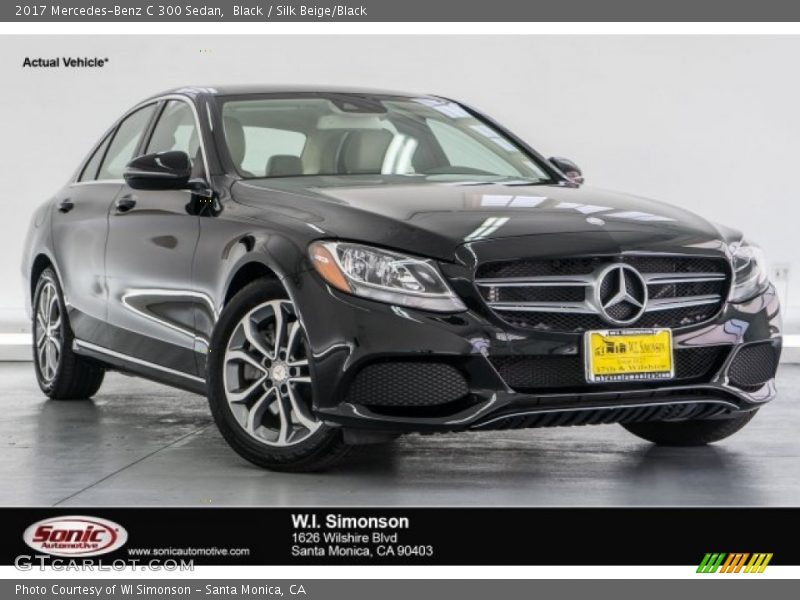 Black / Silk Beige/Black 2017 Mercedes-Benz C 300 Sedan