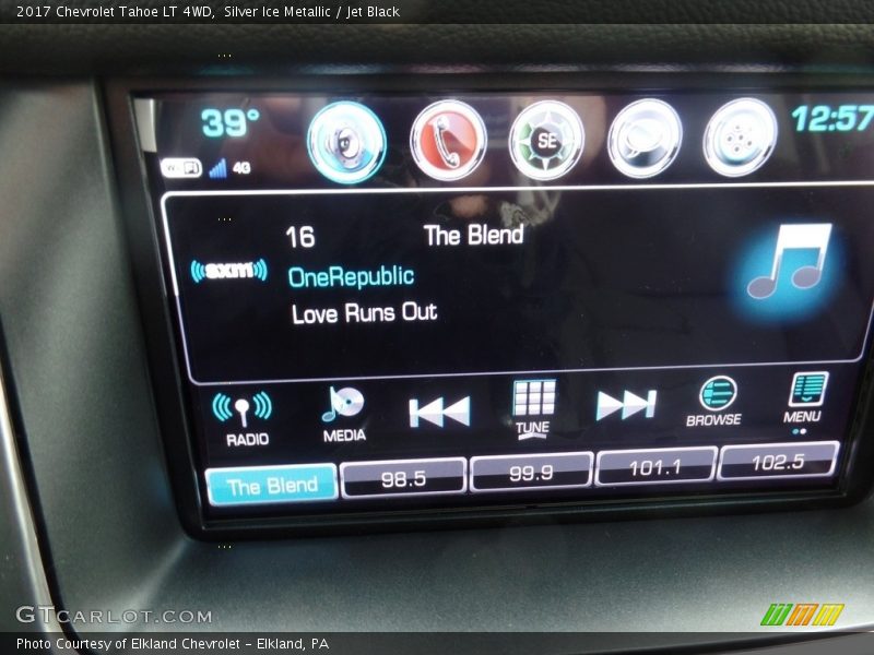 Silver Ice Metallic / Jet Black 2017 Chevrolet Tahoe LT 4WD