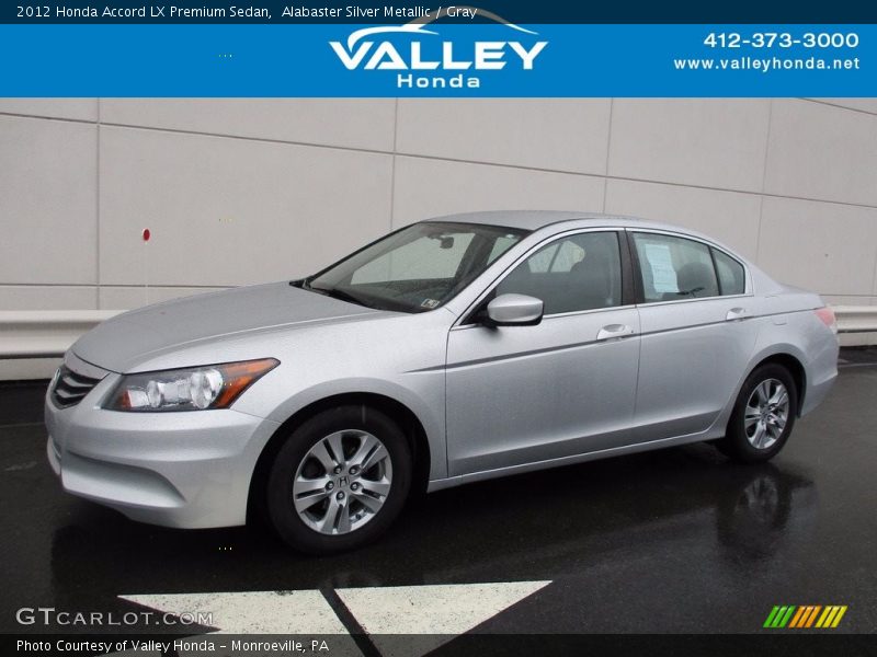 Alabaster Silver Metallic / Gray 2012 Honda Accord LX Premium Sedan