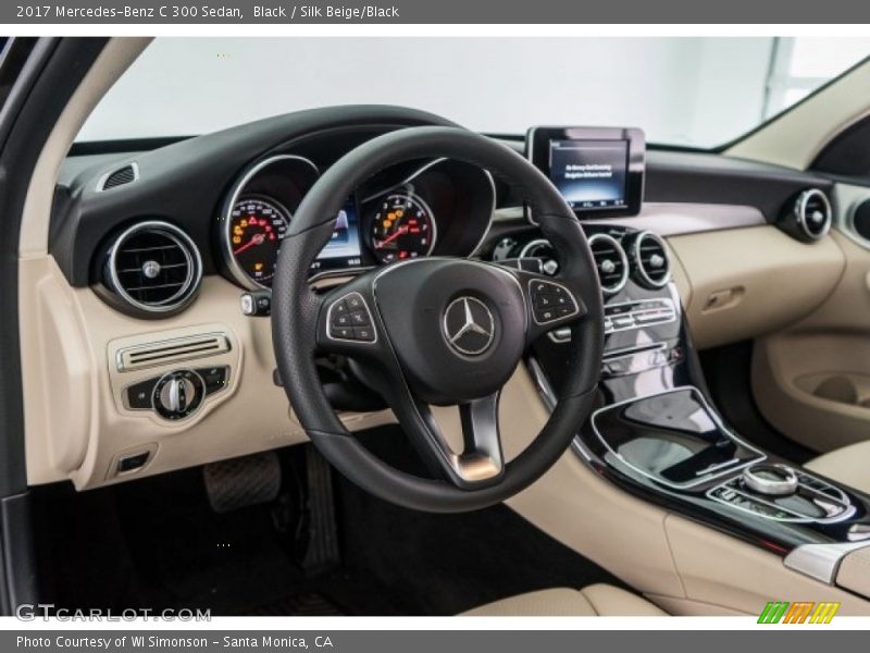 Black / Silk Beige/Black 2017 Mercedes-Benz C 300 Sedan