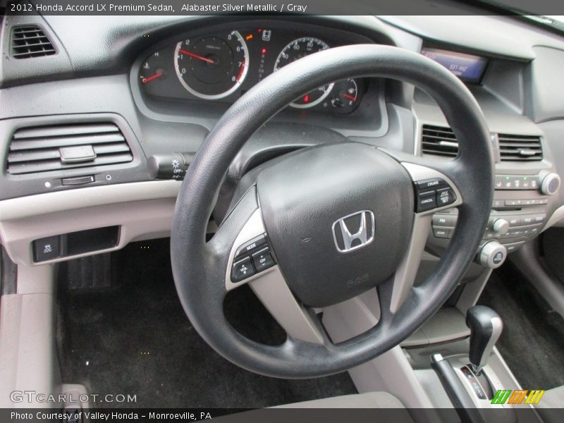 Alabaster Silver Metallic / Gray 2012 Honda Accord LX Premium Sedan