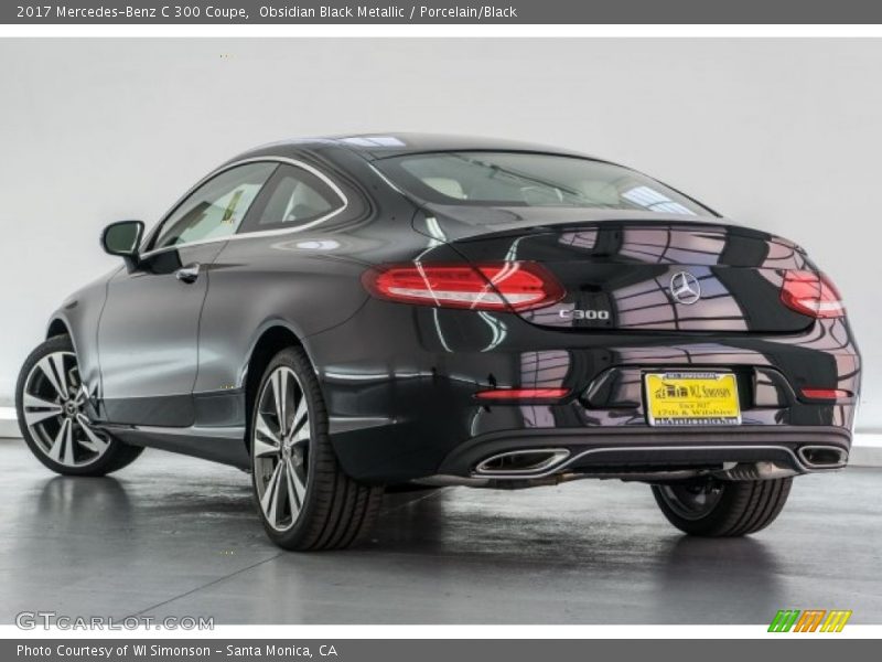 Obsidian Black Metallic / Porcelain/Black 2017 Mercedes-Benz C 300 Coupe