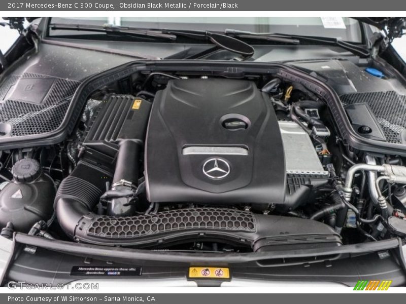 Obsidian Black Metallic / Porcelain/Black 2017 Mercedes-Benz C 300 Coupe