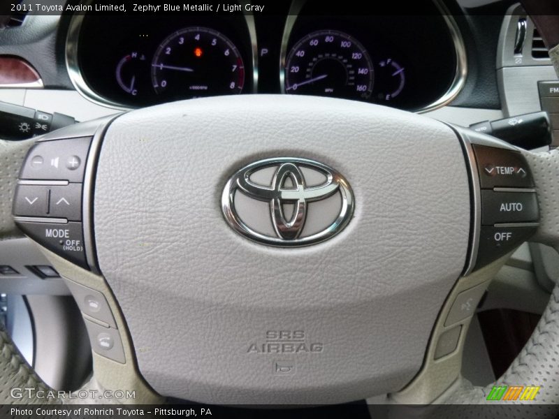 Zephyr Blue Metallic / Light Gray 2011 Toyota Avalon Limited