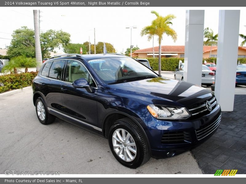 Night Blue Metallic / Cornsilk Beige 2014 Volkswagen Touareg V6 Sport 4Motion
