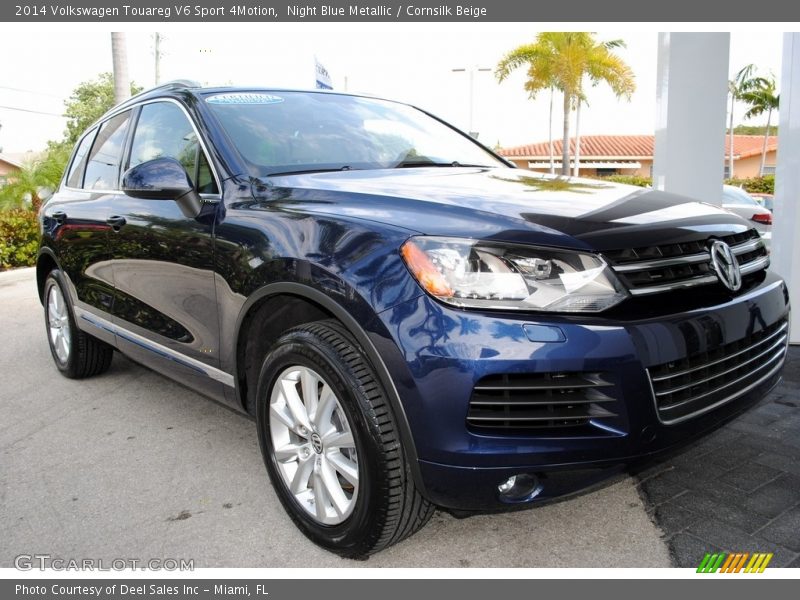 Night Blue Metallic / Cornsilk Beige 2014 Volkswagen Touareg V6 Sport 4Motion
