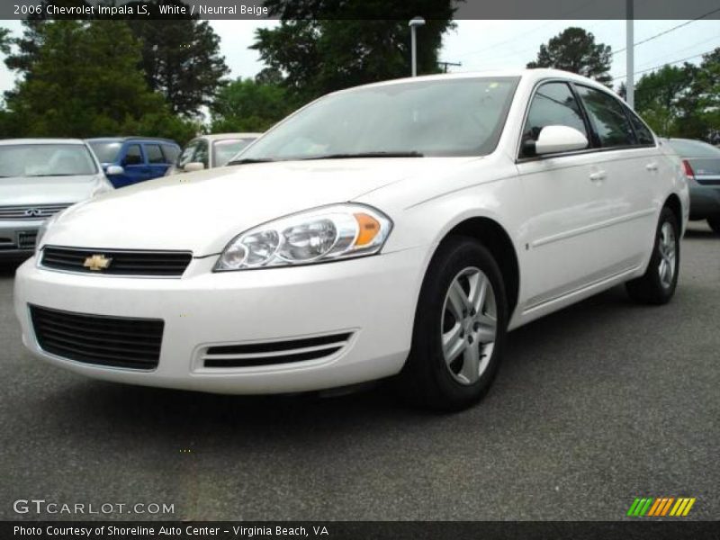 White / Neutral Beige 2006 Chevrolet Impala LS