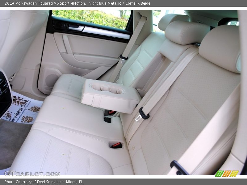 Night Blue Metallic / Cornsilk Beige 2014 Volkswagen Touareg V6 Sport 4Motion