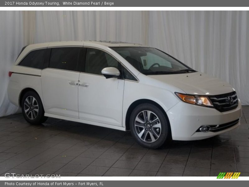 White Diamond Pearl / Beige 2017 Honda Odyssey Touring
