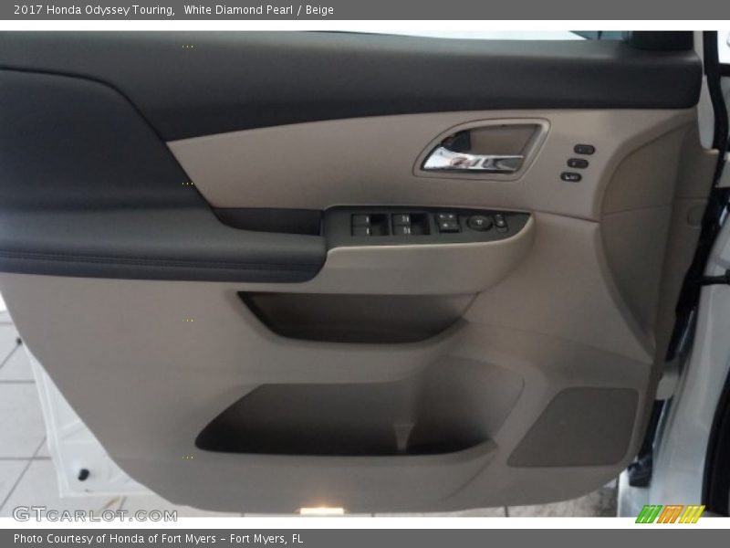 White Diamond Pearl / Beige 2017 Honda Odyssey Touring