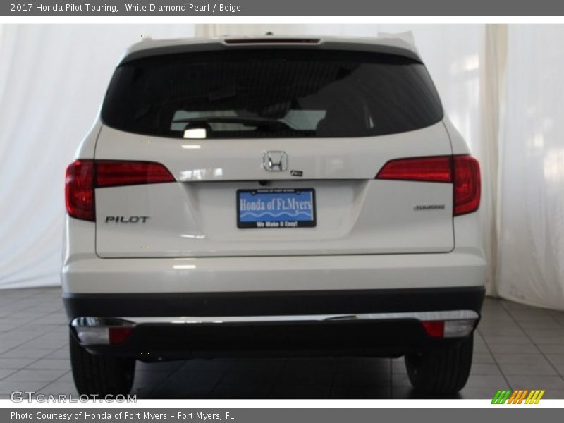 White Diamond Pearl / Beige 2017 Honda Pilot Touring