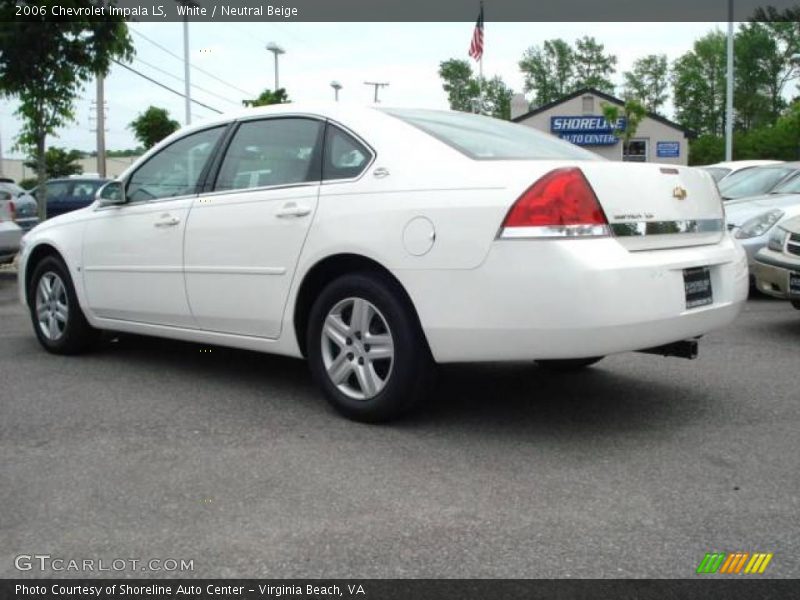 White / Neutral Beige 2006 Chevrolet Impala LS
