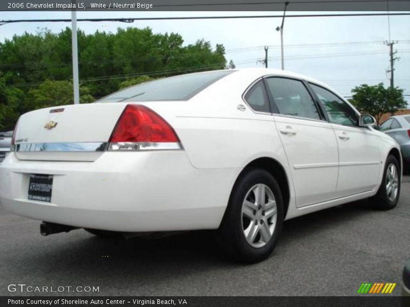 White / Neutral Beige 2006 Chevrolet Impala LS