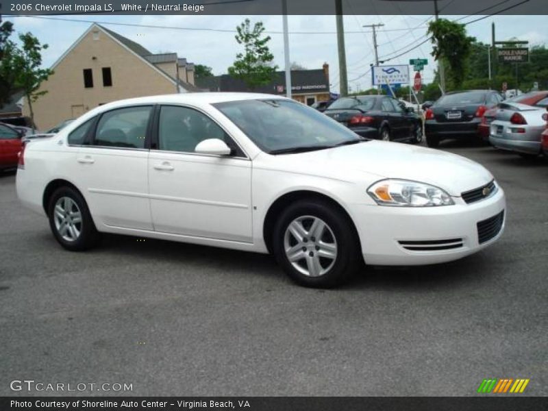 White / Neutral Beige 2006 Chevrolet Impala LS